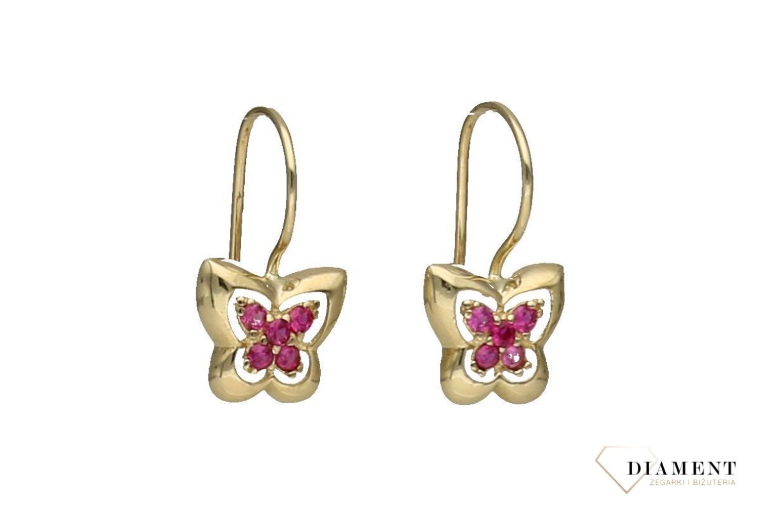 Złote kolczyki dla dziewczynki motylki KL8223B ✓Kolczyki złote w Sklepie z Biżuterią zegarki-diament.pl✓Piękne i Eleganckie Kolczyki ✓Prawdziwe Złoto✓Darmowa wysyłka✓.jpg